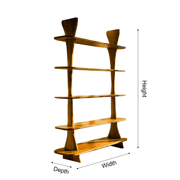 Elvryn Spire Solid Wood Bookshelf