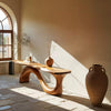Elyra Sculptural Organic Solid Wood Console Table