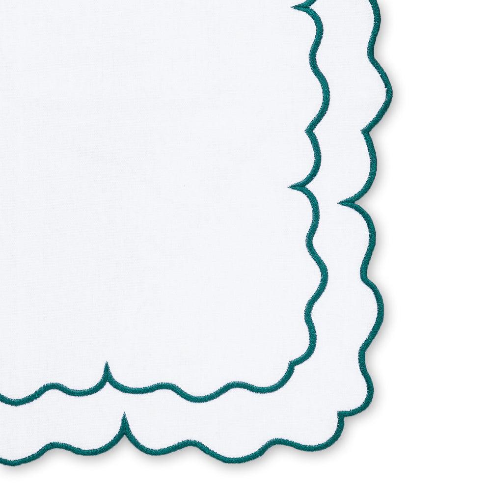 Green Scalloped Napkins