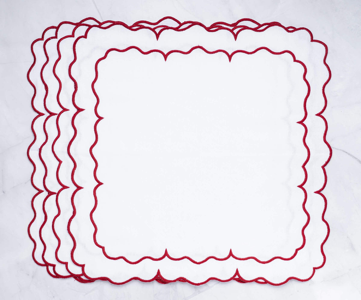 White Embroidered Napkins