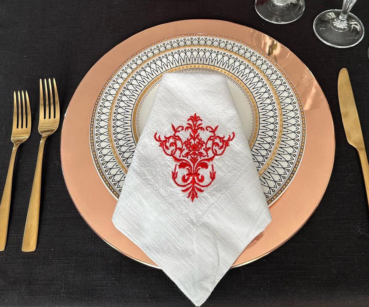 White Napkins - Embroidery Napkins
