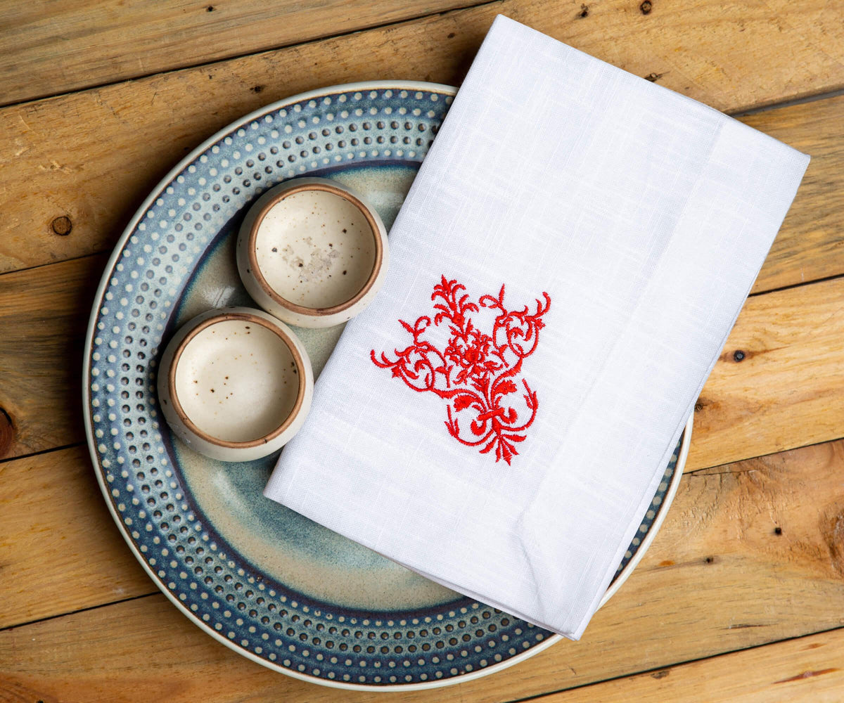 White Napkins - Embroidery Napkins