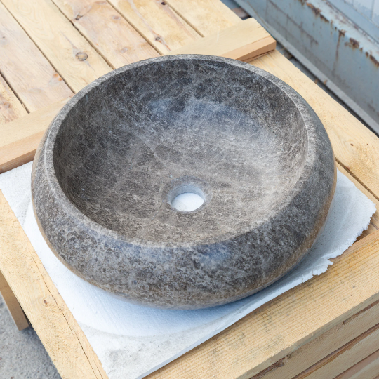 Emperador Brown Natural Stone Marble Vessel Sink Polished  (D)16