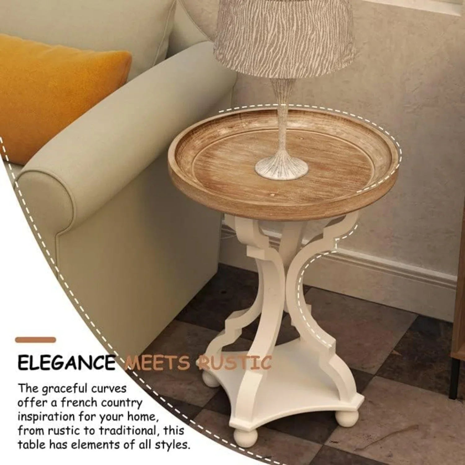End Table - Handcrafted Natural Concave