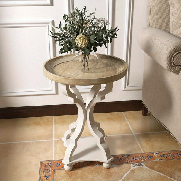 End Table - Handcrafted Natural Concave