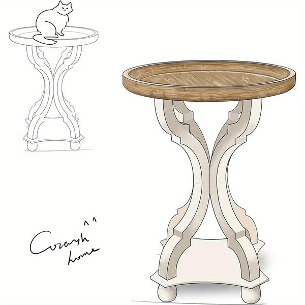 End Table - Handcrafted Natural Concave