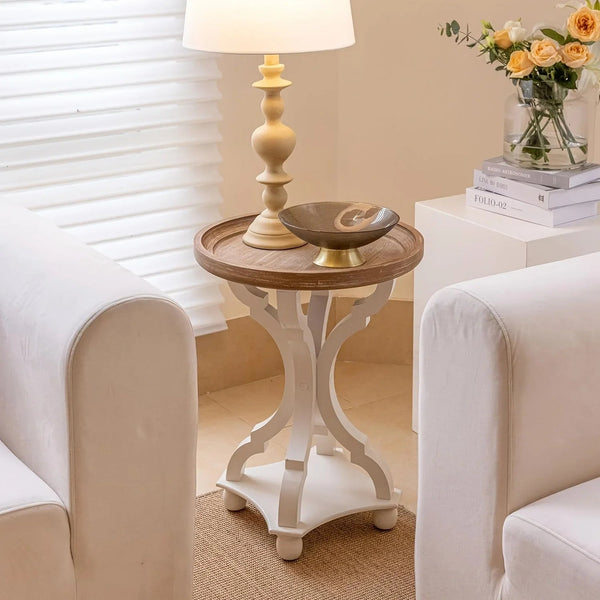 End Table - Handcrafted Natural Concave