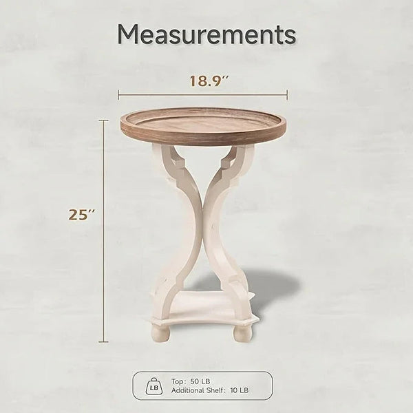 End Table - Handcrafted Natural Concave