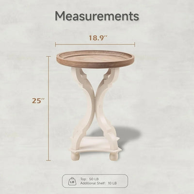 End Table - Handcrafted Natural Concave