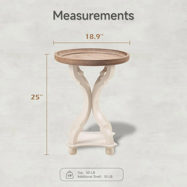 End Table - Handcrafted Natural Concave