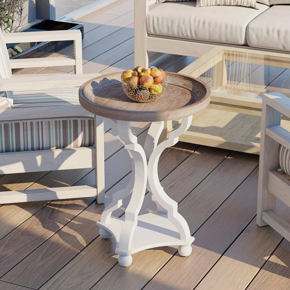 End Table - Rustic Natural Tray Top