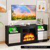 Entertainment Center with Adjustable Shelf & Open Compartment for 65” TVs-Black