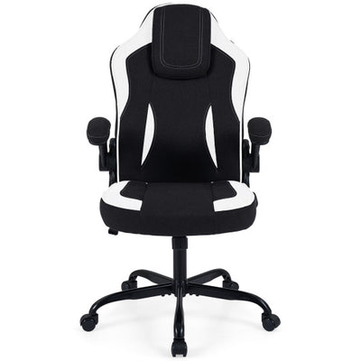 Ergonomic Computer Office Chair with 90° Flip-up Armrests-Black