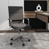 Ergonomic Office Desk Chair with Rocking Backrest and Height-adjustable Padded Seat-Gray