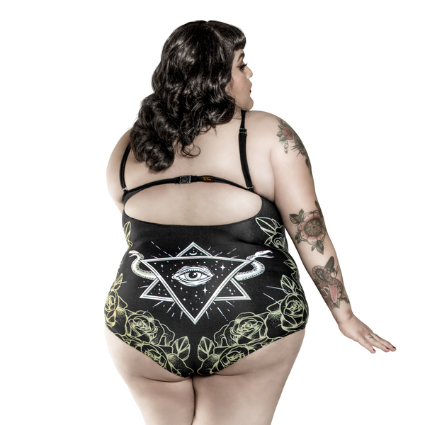 Hot Chocolate Design - Esoteric 50s Tank Style Swimsuit