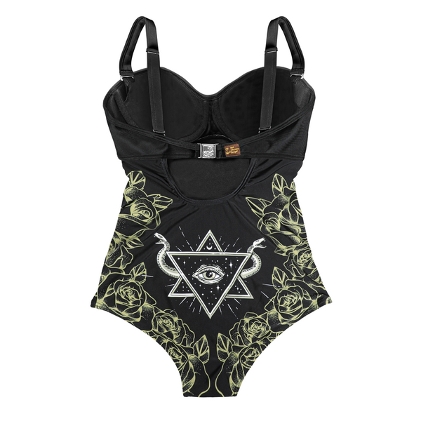 Hot Chocolate Design - Esoteric 50s Tank Style Swimsuit