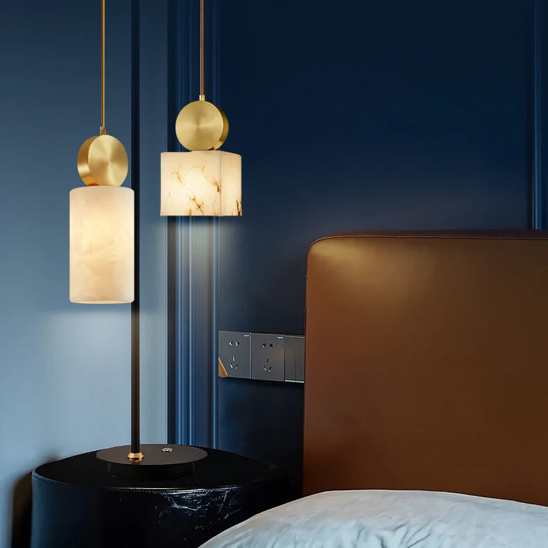 Etruscan Alabaster Pendant Light