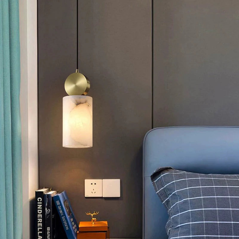 Etruscan Alabaster Pendant Light