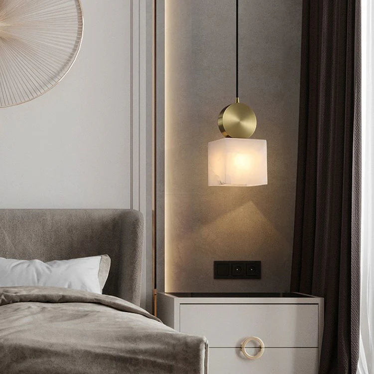 Etruscan Alabaster Pendant Light