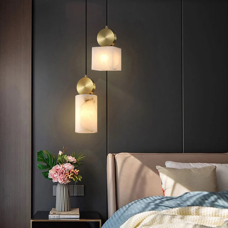 Etruscan Alabaster Pendant Light