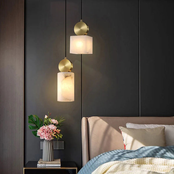 Etruscan Alabaster Pendant Light