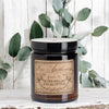 6 oz Botanical Candle in Amber Glass Jar - Silver-Dollar Eucalyptus