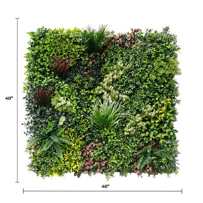 Evergreen Triptych Artificial Vertical Garden Green Wall Panel Set of 3 33 SQ FT – UV Resistant – Commercial Grade
