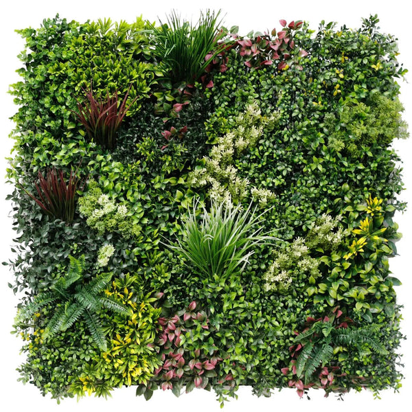 Evergreen Triptych Artificial Vertical Garden Green Wall Panel Set of 3 33 SQ FT – UV Resistant – Commercial Grade