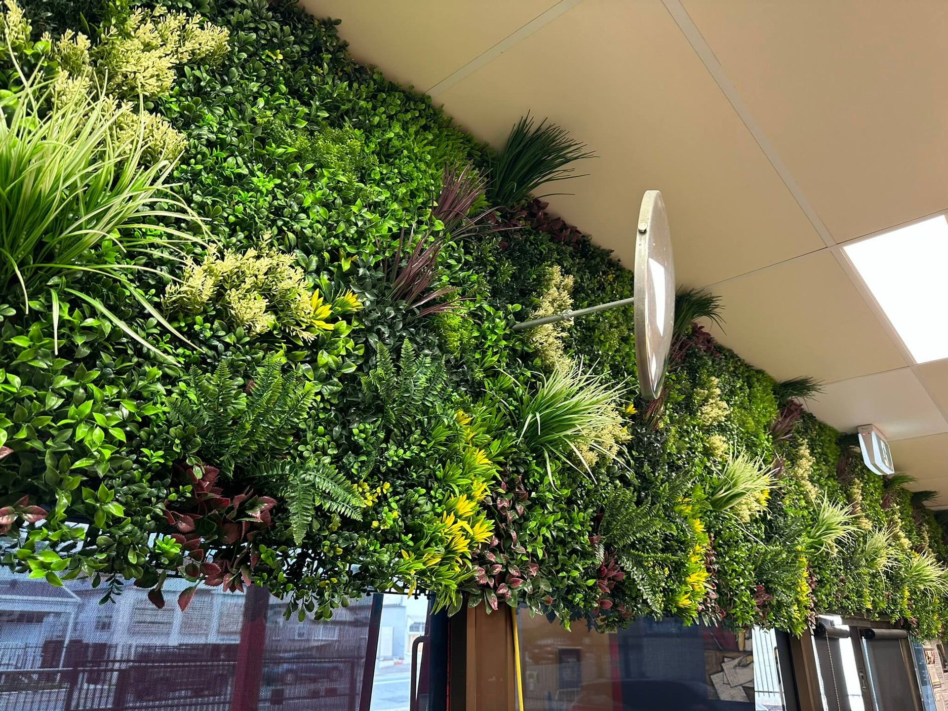 Evergreen Triptych Artificial Vertical Garden Green Wall Panel Set of 3 33 SQ FT – UV Resistant – Commercial Grade
