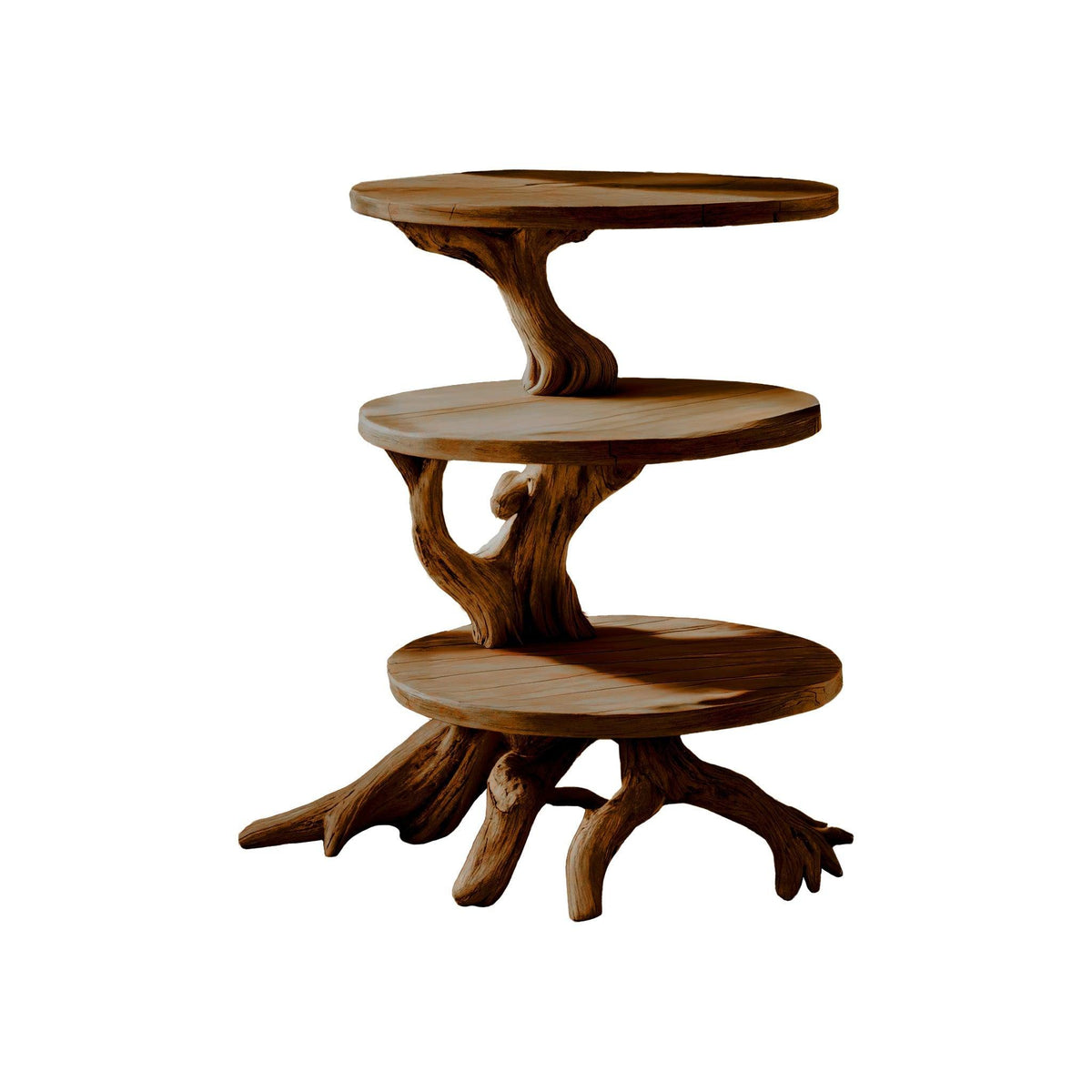 Everroot Live Edge Solid Wood Side Table