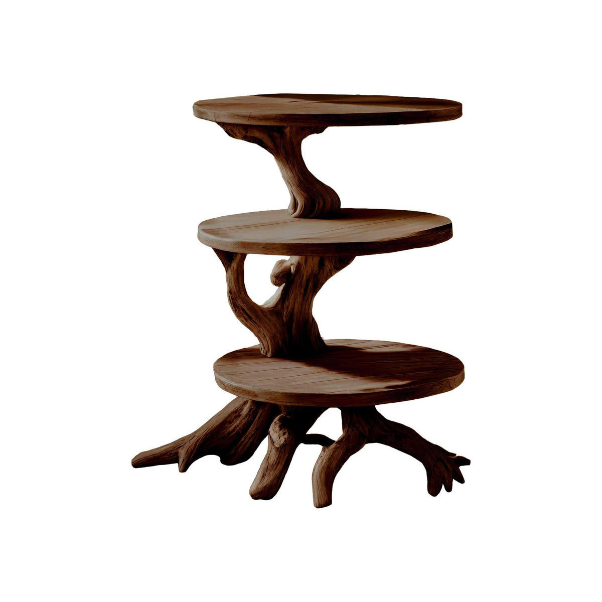 Everroot Live Edge Solid Wood Side Table