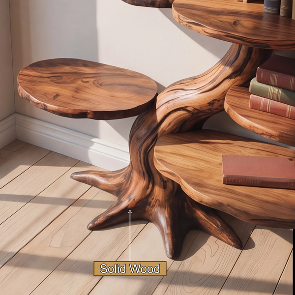 Everwood Sculpted Timber Tree Bookshelf
