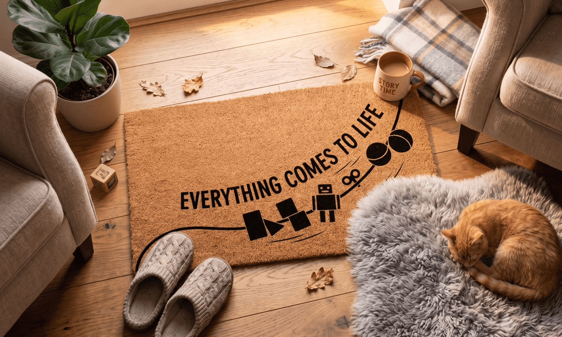 Everything Comes to Life Coir Mat