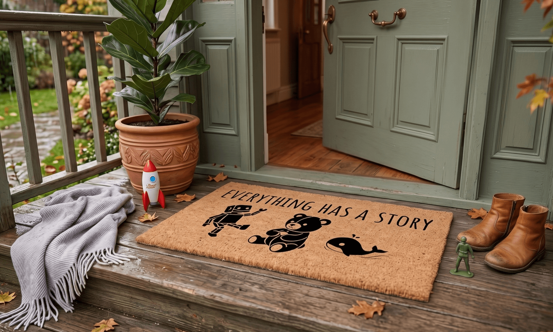 Everything Has a Story Coir Mat