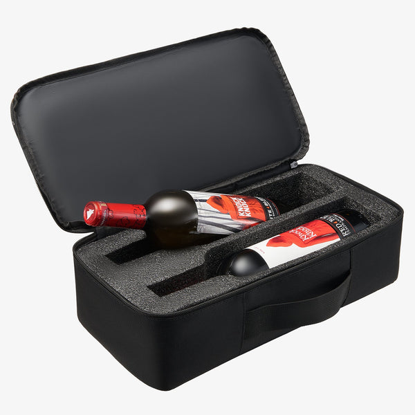 Wine Bottle Suitcase | Holds 10 Standard 750 ML Size Bottles | Expandable Removable Travel Bags, Universal Airplane Luggage Case, TSA Approved Wheeled Bag, Gift For Wine Lovers & Connoisseurs (23 IN)