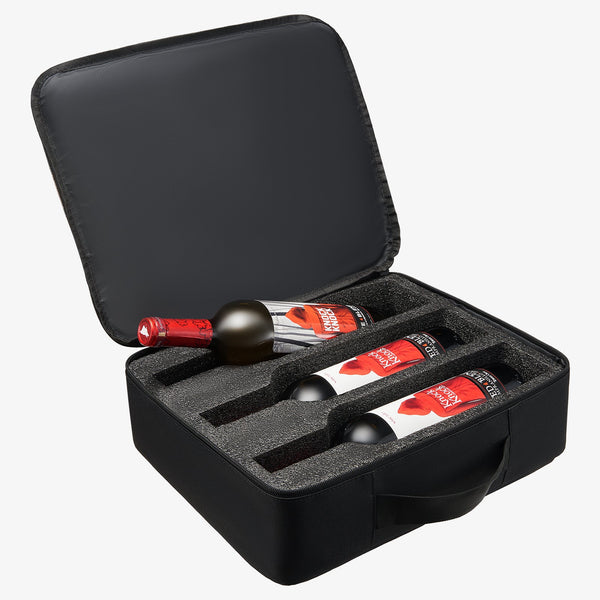 Wine Bottle Suitcase | Holds 10 Standard 750 ML Size Bottles | Expandable Removable Travel Bags, Universal Airplane Luggage Case, TSA Approved Wheeled Bag, Gift For Wine Lovers & Connoisseurs (23 IN)