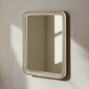 Art Deco Champagne Silver Wall Mirror with Beveled Glass