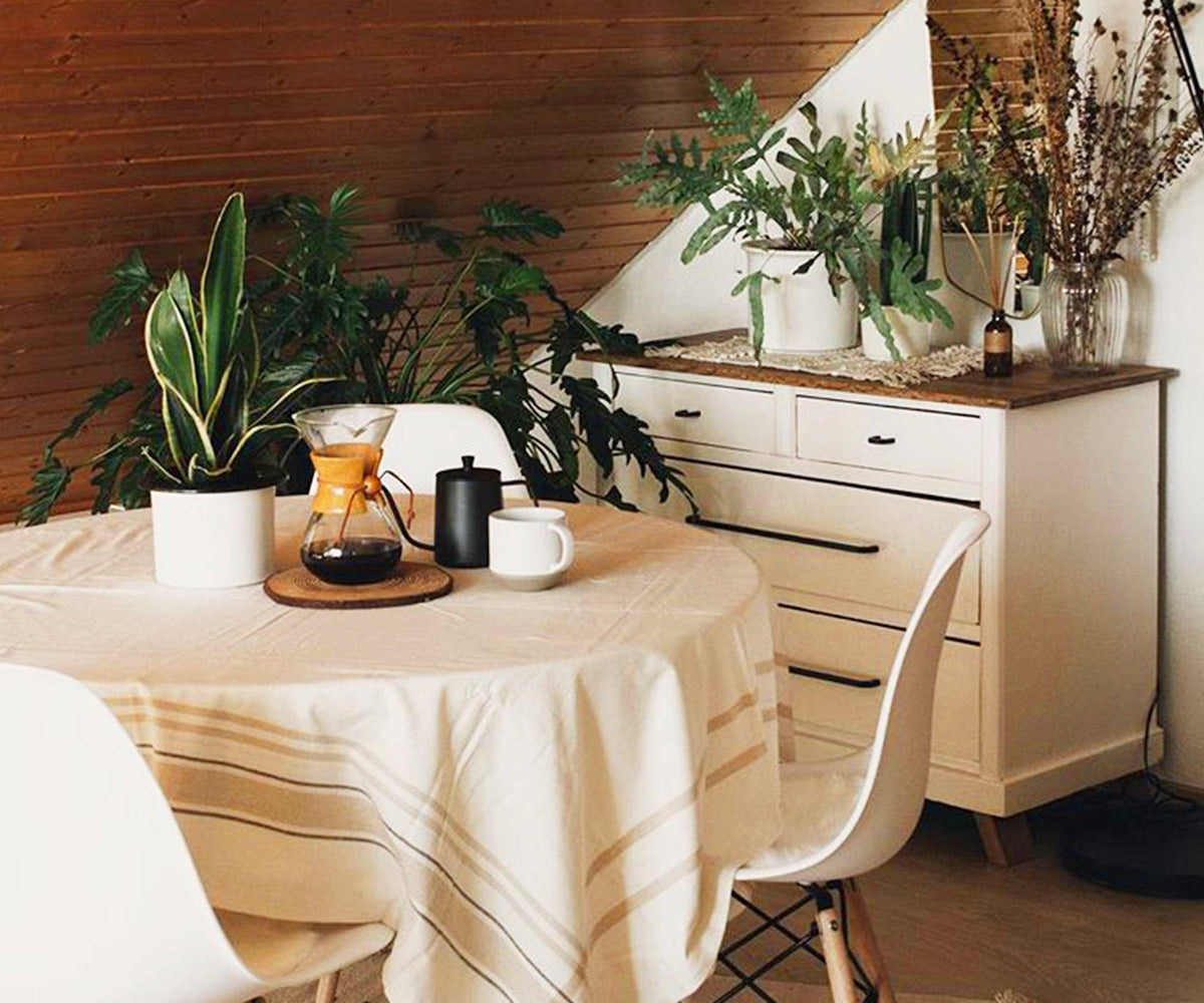French Striped Tablecloth