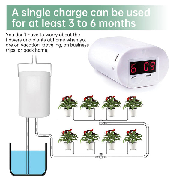 2/4/8/16 - Head Automatic Irrigation Controller, Plant & Flower Sprinklers, Drip Irrigation Kit, Potted Timer