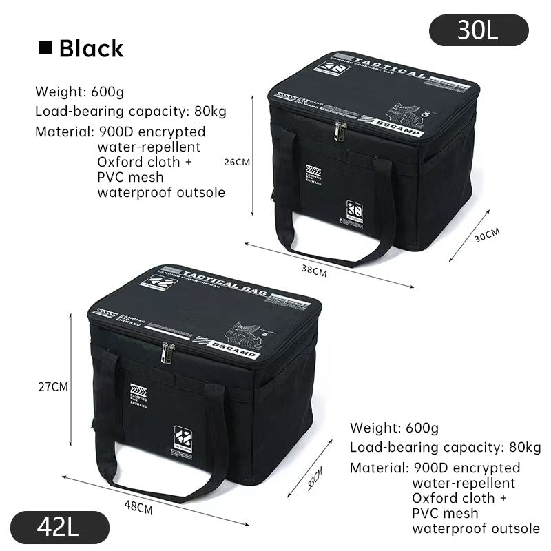 Outdoor storage bag, large - capacity foldable storage box, camping gear for picnic, portable, water - resistant