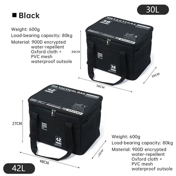 Outdoor storage bag, large - capacity foldable storage box, camping gear for picnic, portable, water - resistant