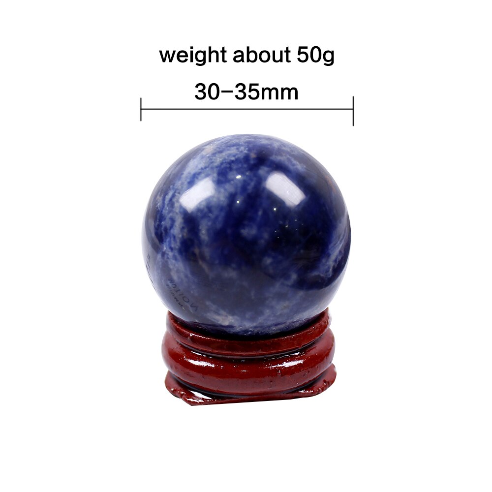 Natural crystal ball polished crystal crafts Blue-vein stone sodalite Wish ball ornament