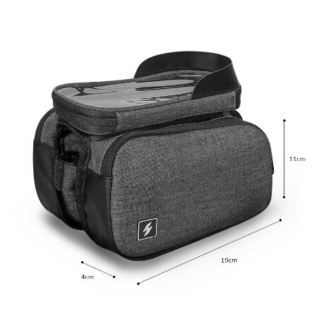 Sahoo 122007 Touch Screen Bike 6.5in Cell Mobile Phone Bag Front Frame Top Tube Cycling Pouch