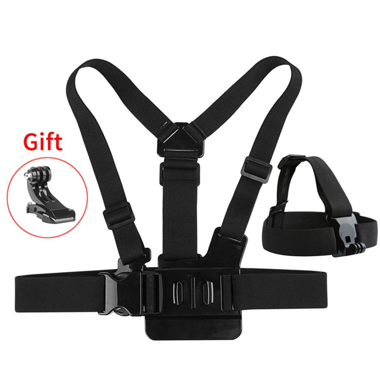 SHOOT Adjustable Harness Chest Strap Head Strap Belt for GoPro Hero 9 8 7 5 Black Xiaomi Yi 4K Sjcam Sj4000 Go Pro 7 8 Accessory