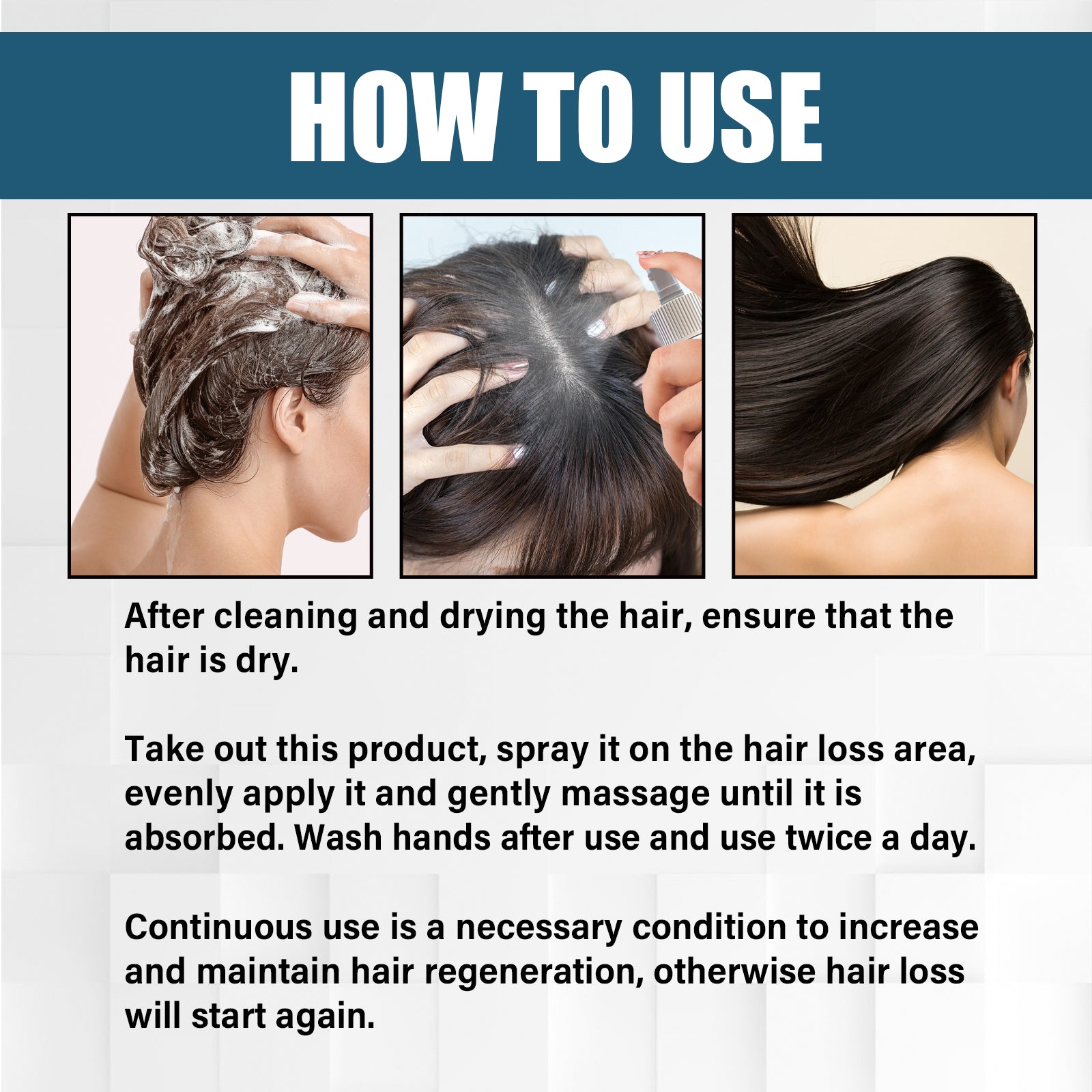 Hair Essence Spray, Prevent Hair Loss Repair Hair Dry And Frizzy Moisture And Dense Hair Essence