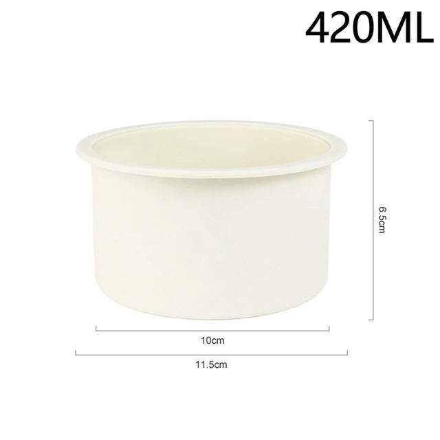 Wax Warmer Heat-resisting Replacement Silicone Bowls Hair Removal Wax With Stirring Stick Non-Stick Pan Hair Removal Tool