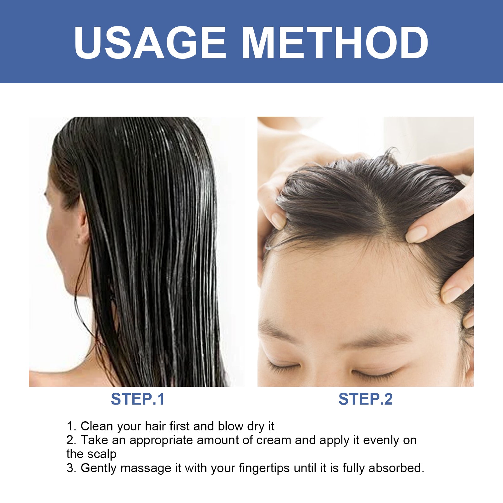 Intensive Growth Cream, Scalp Massage Repair Nourish Hair Root Thick Soft Hair Fluffy Hair Care Cream