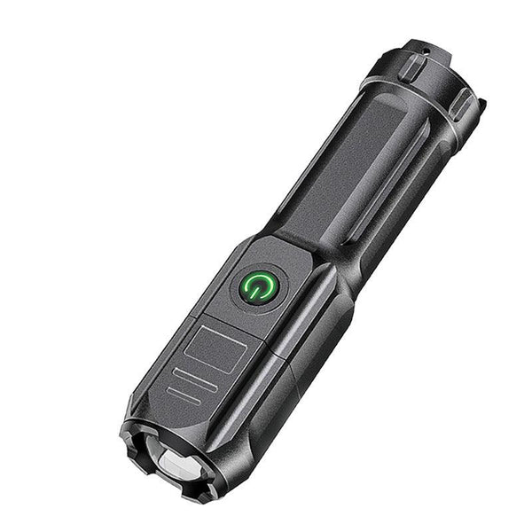 New Telescopic Zoom Glare Flashlight USB Charging Compact Portable Spotlight Long-Range Floodlight Outdoor Lighting