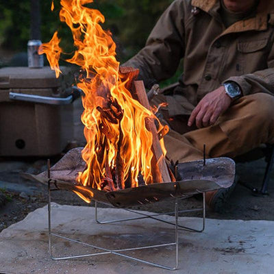 Outdoor Camping Fire Burning Platform, Firewood Rack, Brazier, Bonfire Ventilation Auxiliary Rack, Fire Booster