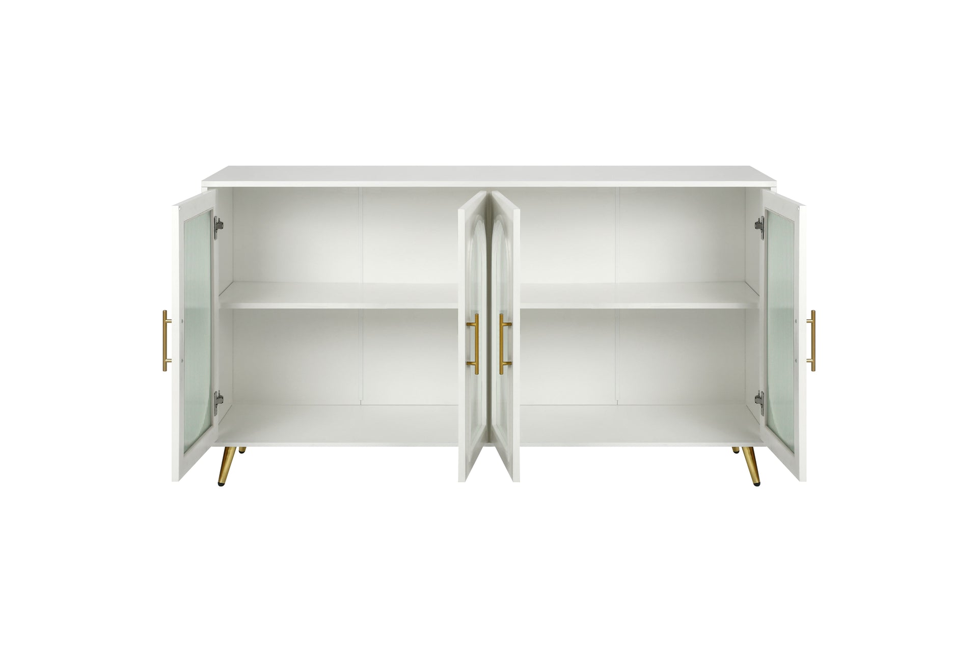 TV Stand for 65+ Inch TV, Wood TV Stand with Storage Cabinet & Adjustable Shelves, Media TV Console for Living Room Bedroom